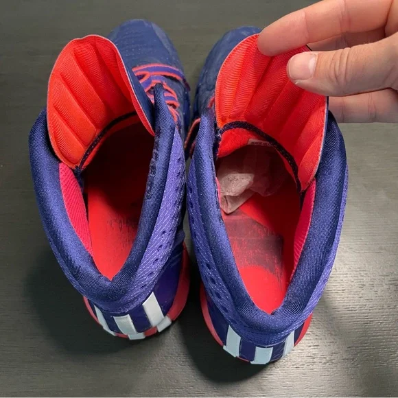 Adidas Rose 4 Night Blue White-Blast Purple Men's Size 12 Basketball Shoe - Picture 8 of 10